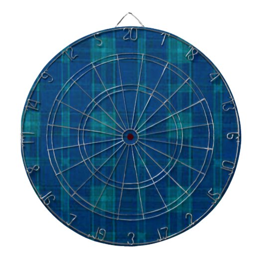 Blue Kariert Dart Board Dartscheibe (vorne)