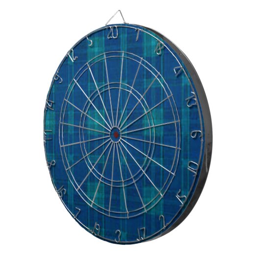 Blue Kariert Dart Board Dartscheibe (Vorderseite rechts)