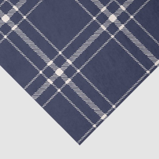 Blue Kariert Farmhouse Country Christmas Geschenk Seidenpapier (Detail)