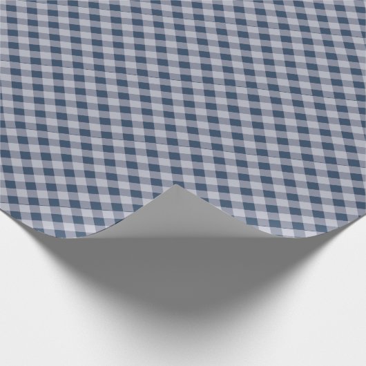 Blue Kariert Jedem Anlass Geschenkpapier (Ecke)