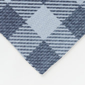 Blue Kariert Mama - Bär Fleecedecke (Ecke)