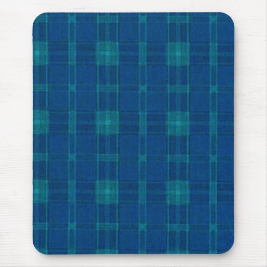 Blue Kariert Mouse Pad Mousepad (Vorne)