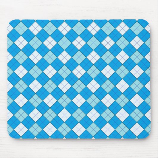 Blue Kariert Mousepad (Vorne)