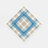 Blue Kariert Napkins Serviette (Ecke)