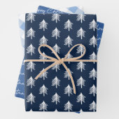 Blue Kariert Patterns Weihnachten Geschenkpapier Set (Beispiel)