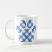 Blue Kariert Paw Print Kaffeetasse (Links)
