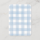 Blue Kariert Pumpkin bringen eine Babydusche mit Begleitkarte (Rückseite)