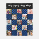 Blue Kariert Quilt Personalisiert 13 Picture Colla Fleecedecke (Vorderseite)