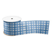 Blue Kariert Satin Ribbon Satinband (Spule)