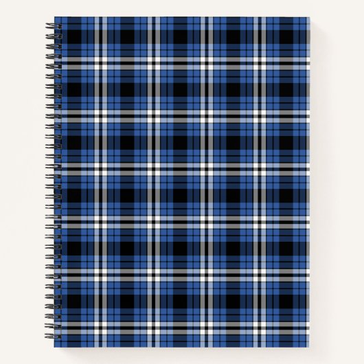 Blue Kariert Spiral Notebook Notizblock (Vorderseite)