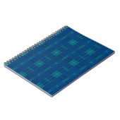 Blue Kariert Spiral Notebook Notizblock (Linke Seite)
