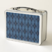 Blue Kariert Stainless Lunchbox (Rückseite)