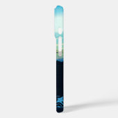 Blue Kariert Sunset Case-Mate iPhone Hülle (Rückseite / Links)