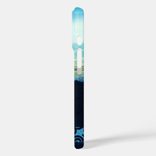 Blue Kariert Sunset Case-Mate iPhone Hülle (Rückseite / Links)