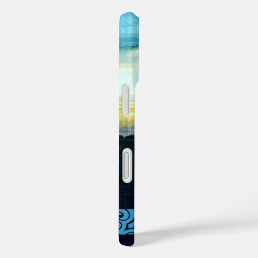 Blue Kariert Sunset Case-Mate iPhone Hülle (Rückseite / Rechts)