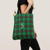 Blue Kariert Tartan Scotch Monogram Cool Tote Bag Tasche (Von Nahem)