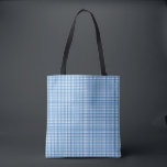 Blue Kariert Tote Bag Tasche<br><div class="desc">Ein einfaches,  blaues kariertes Design. Perfekt für Hanukkah</div>