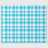 "Blue Kariert Wrapping Paper" Geschenkpapier (Flach)