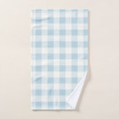 Blue Karo Gingham Pattern Badetuch Set (Handtuch)