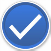 Blue Karo Mark Aufkleber (Vorderseite)