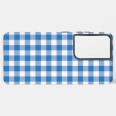 Blue Karos Samsung Galaxy Hülle (Linke Seite)