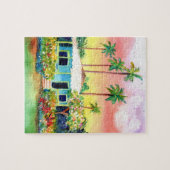 Blue Kauai Plantation Hütte Puzzle (Horizontal)
