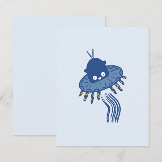 Blue Kawaii Octopus UFO (Vorne/Hinten)