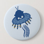 Blue Kawaii Octopus UFO Button (Vorderseite)