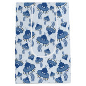 Blue Kawaii Octopus UFO Mittlere Geschenktüte (Rückseite)