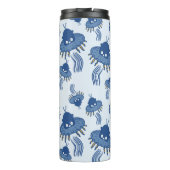 Blue Kawaii Octopus UFO Thermosbecher (Rückseite)