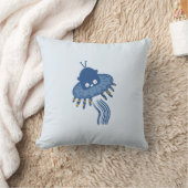 Blue Kawaii Octopus UFO zweiseitig Kissen (Decke)
