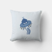Blue Kawaii Octopus UFO zweiseitig Kissen (Vorderseite)