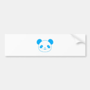 Blue Kawaii Panda Bear Autoaufkleber