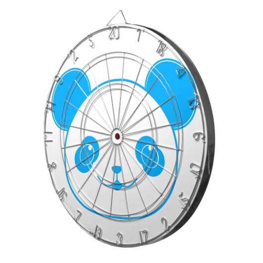 Blue Kawaii Panda Bear Dartscheibe (Vorderseite rechts)