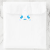 Blue Kawaii Panda Bear Dreieckiger Aufkleber (Tasche)