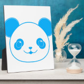 Blue Kawaii Panda Bear Fotoplatte (Seite)