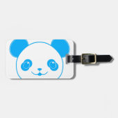 Blue Kawaii Panda Bear Gepäckanhänger (Vorderseite horizontal)