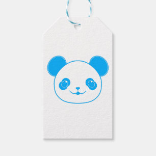 Blue Kawaii Panda Bear Geschenkanhänger