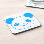 Blue Kawaii Panda Bear Getränkeuntersetzer (Linke Seite)