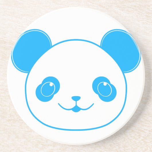 Blue Kawaii Panda Bear Getränkeuntersetzer (Vorne)