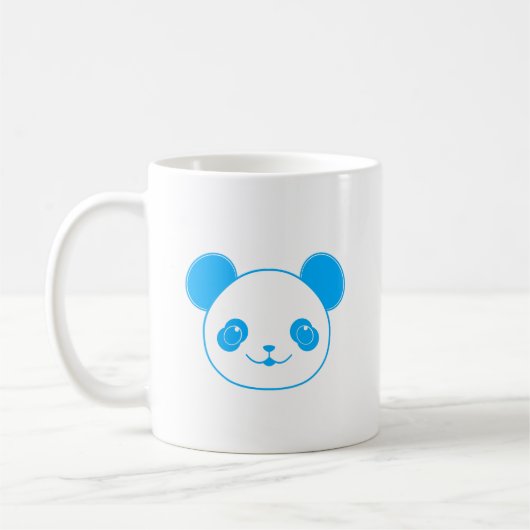 Blue Kawaii Panda Bear Kaffeetasse (Links)