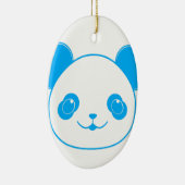 Blue Kawaii Panda Bear Keramikornament (Rechts)
