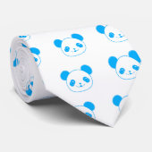 Blue Kawaii Panda Bear Krawatte (Gerollt)