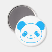 Blue Kawaii Panda Bear Magnet (Vorderseite/Rückseite)