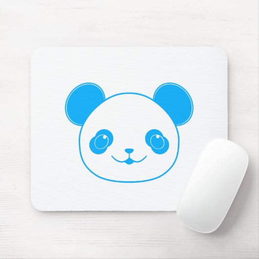 Blue Kawaii Panda Bear Mousepad (Mit Mouse)