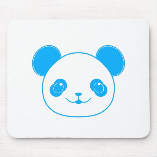 Blue Kawaii Panda Bear Mousepad (Vorne)