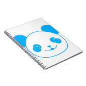 Blue Kawaii Panda Bear Notizblock (Rechte Seite)