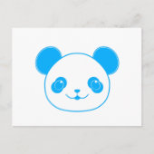 Blue Kawaii Panda Bear Postkarte (Vorderseite)