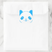 Blue Kawaii Panda Bear Quadratischer Aufkleber (Tasche)