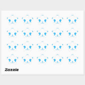 Blue Kawaii Panda Bear Stern-Aufkleber (Blatt)